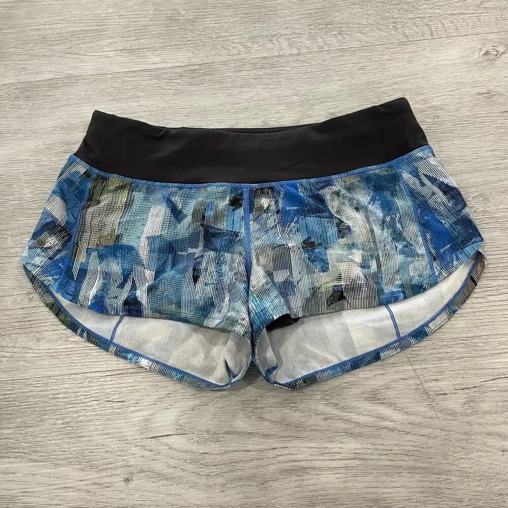 Lululemon Speed Up Short 2.5 Womens Size 6 Inversion Multi Swift Run Gym Workout